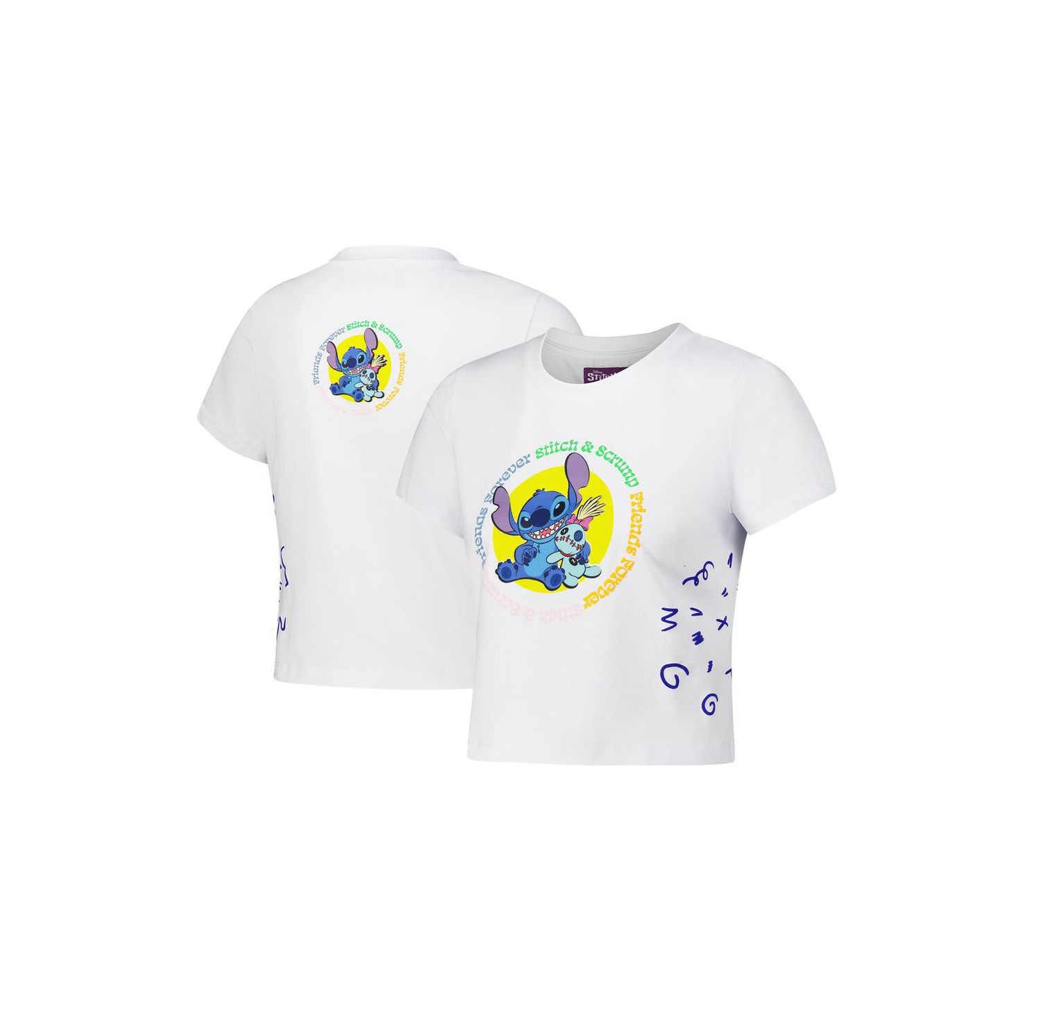 Women's White Lilo and Stitch Scrump Baby Doll T-Shirt