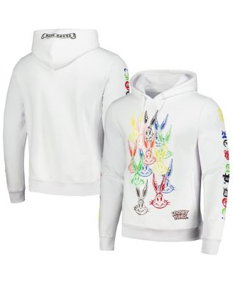 Freeze Max - Men's White Looney Tunes Bugs Color Chrome Pullover Hoodie