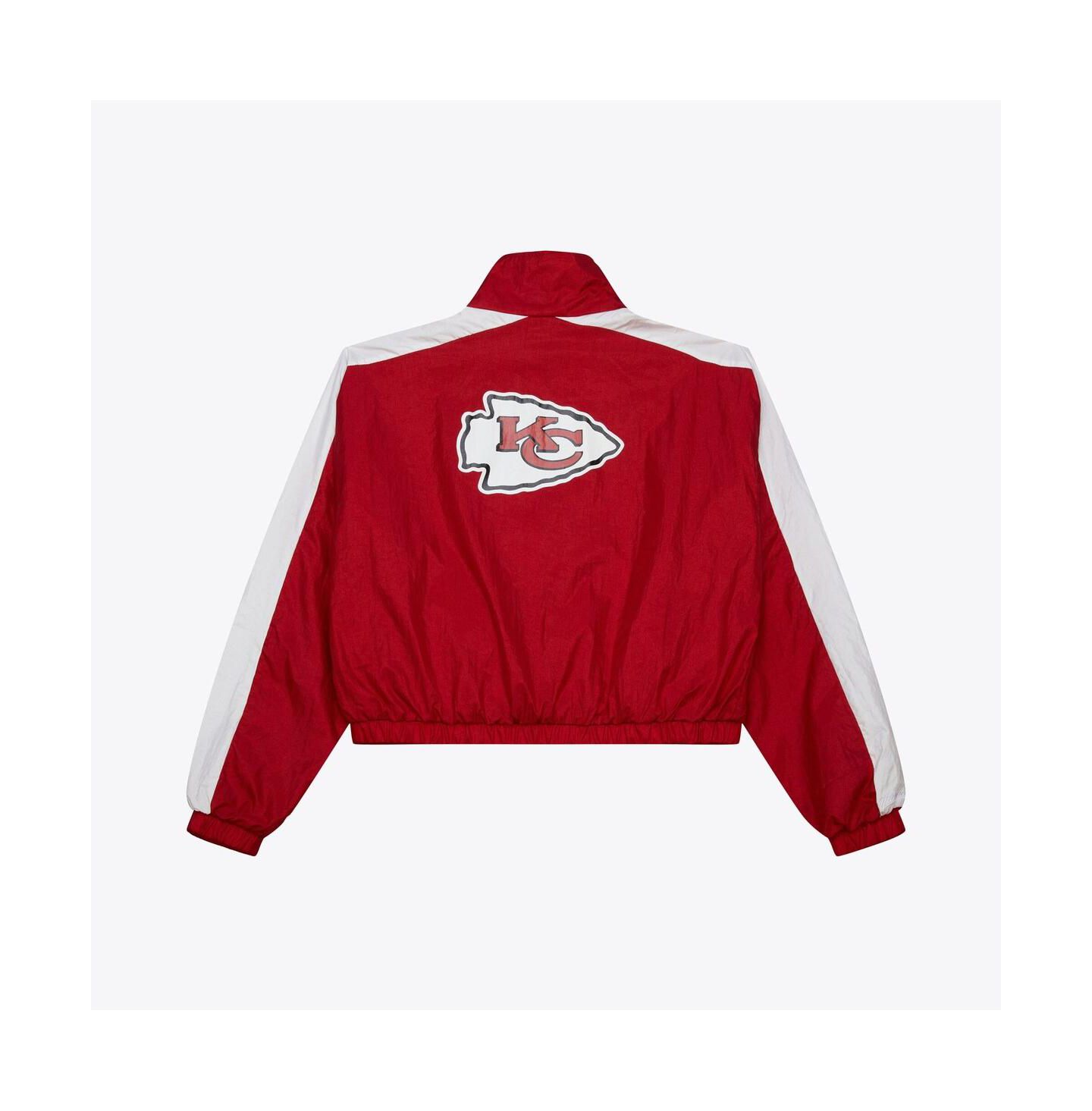 Женская куртка Mitchell & Ness Red Kansas City Chiefs Nylon Cropped Full-Zip — фото 2
