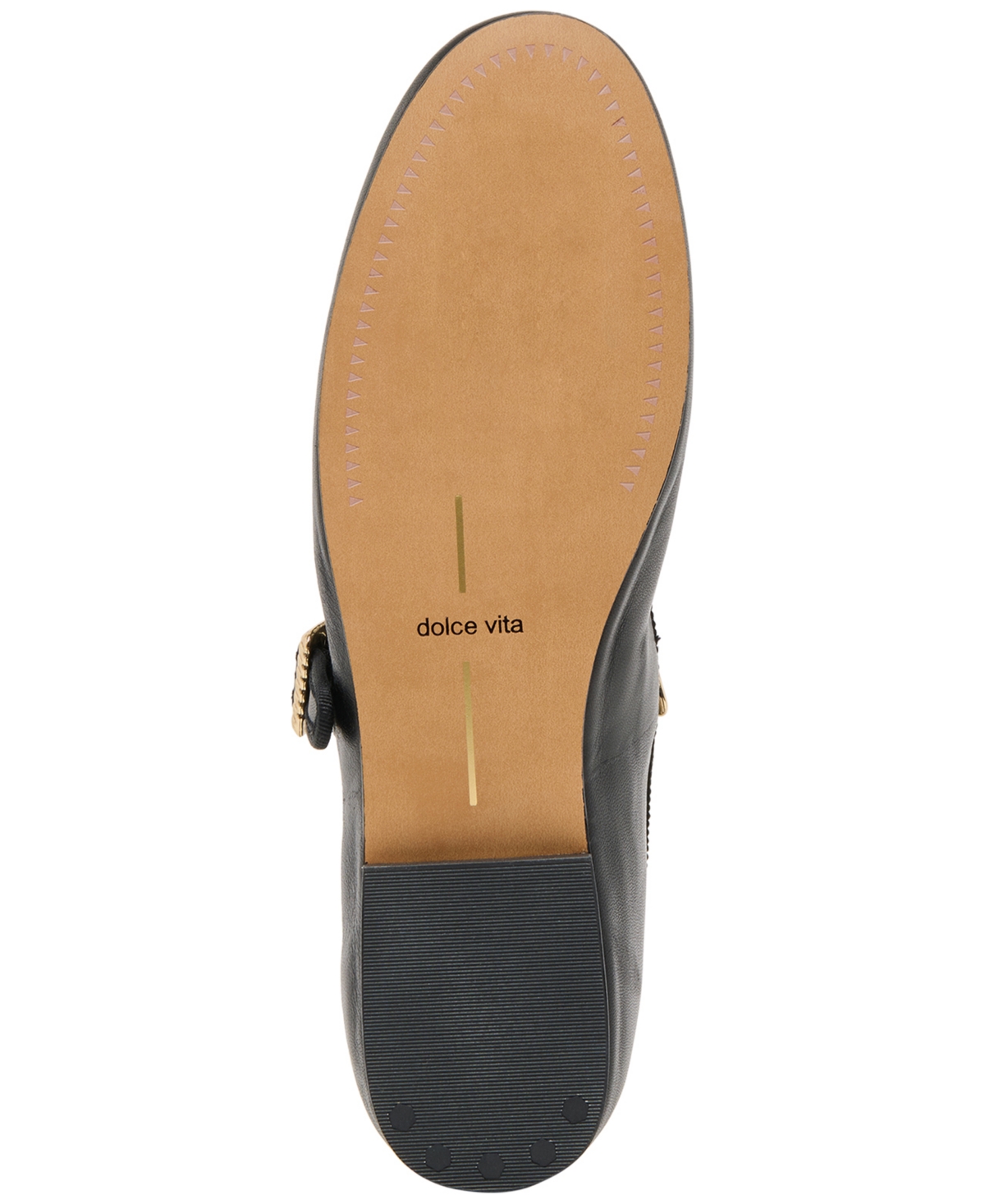 Dolce Vita Relan Mary Jane Flat In Black Leather