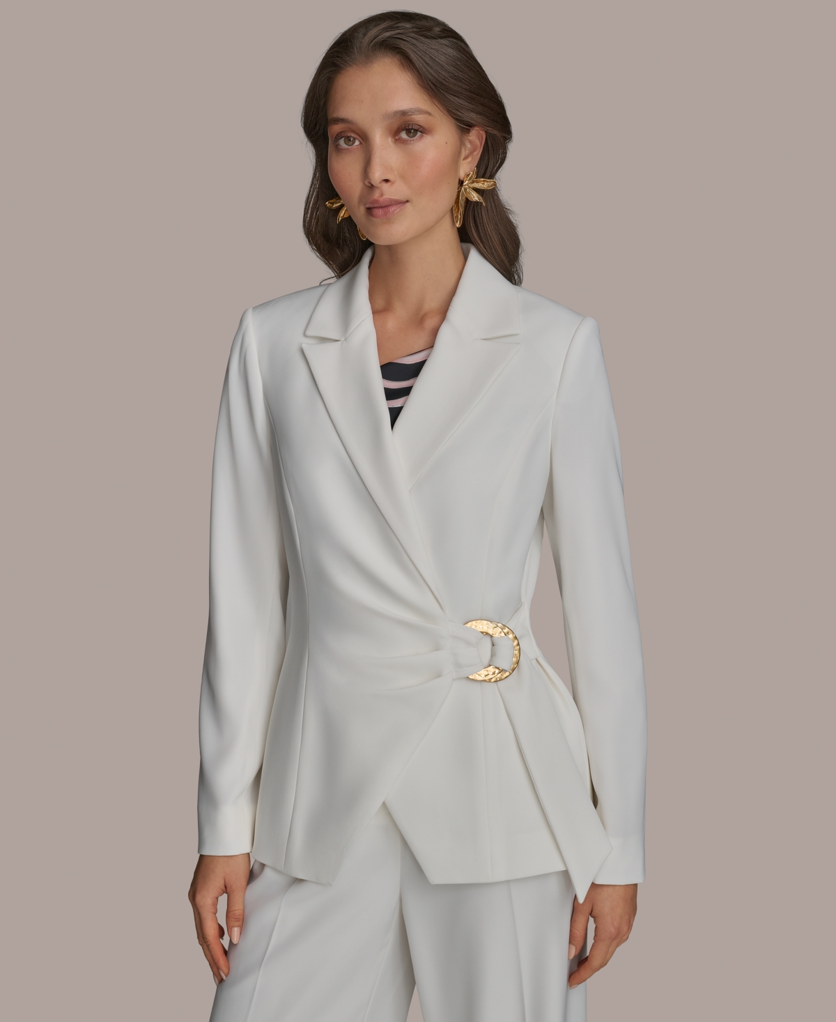 Women's Side-Tie Blazer - Black