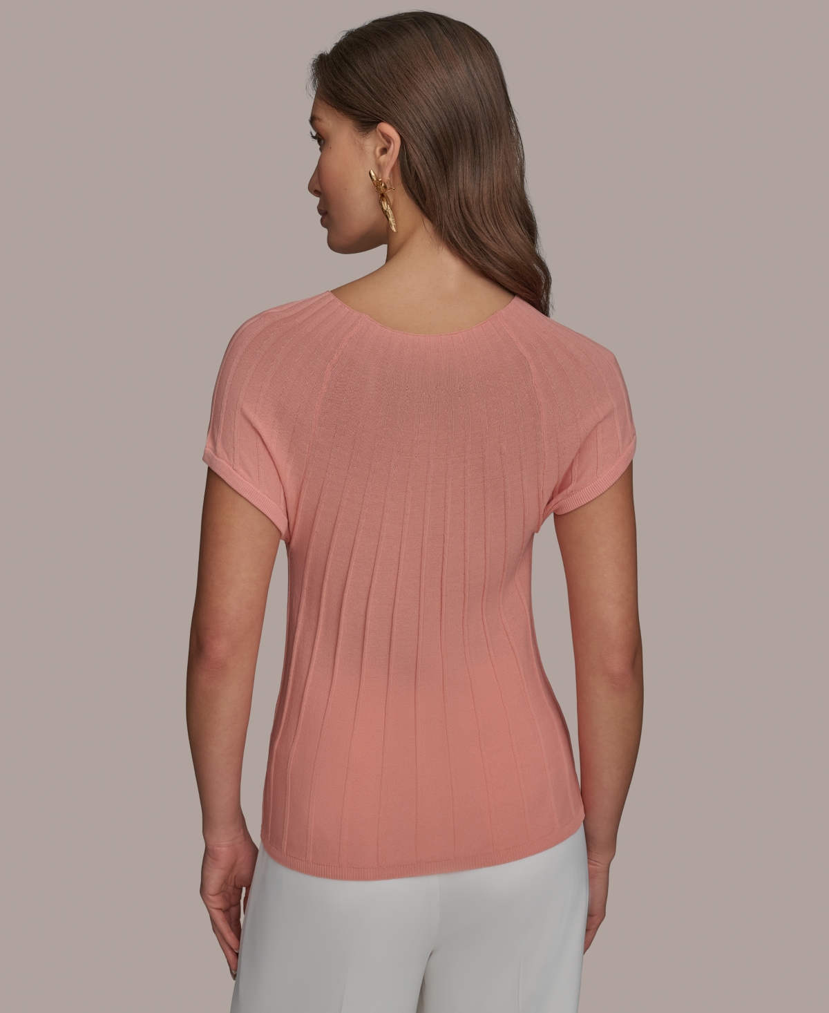 DONNA KARAN WOMEN'S CAP SLEEVE SWEATER, REGULAR & PETITE SIZES 