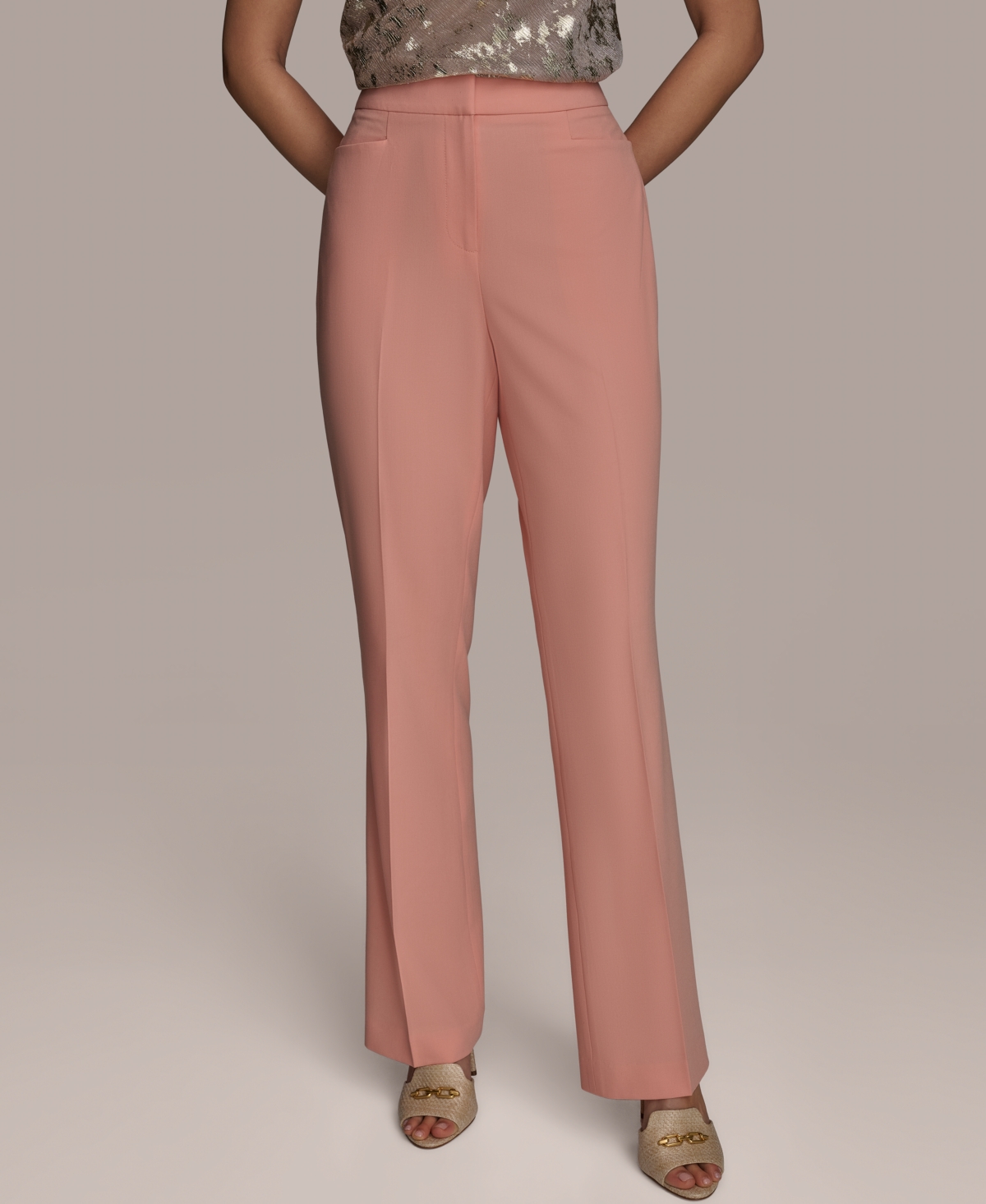 Women's Straight-Leg Pants - Apricot