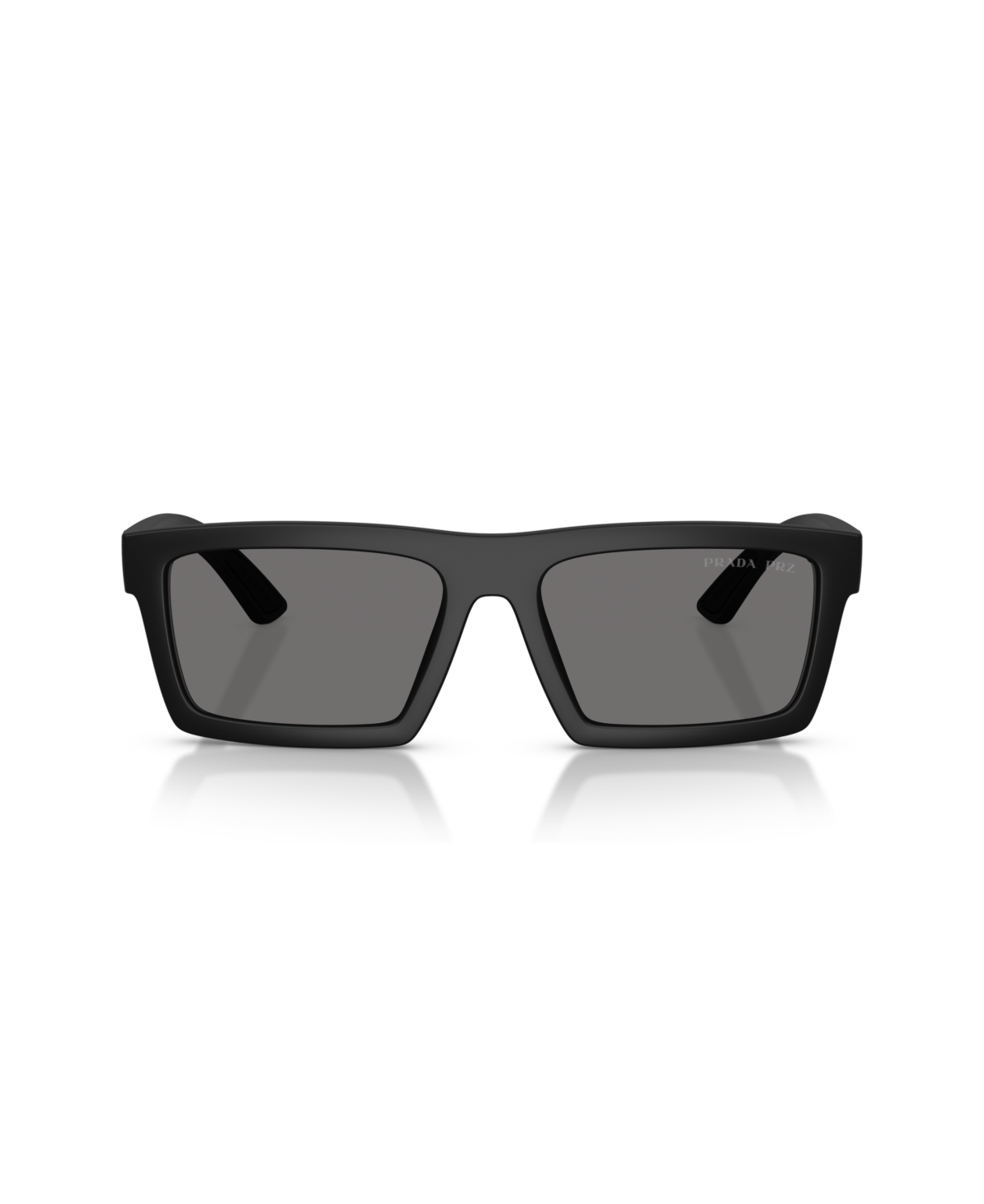 Prada Linea Rossa Rectangle-frame Sunglasses In Matte Black