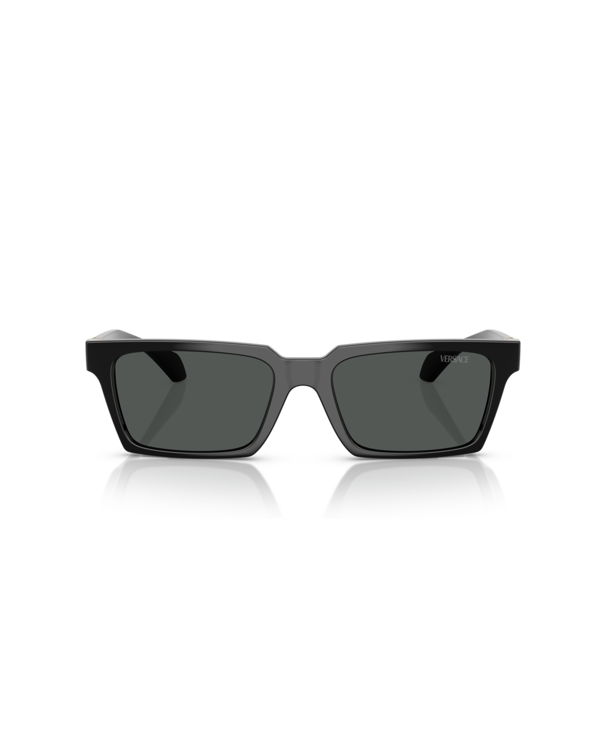 Versace 55mm Rectangular Sunglasses In Black