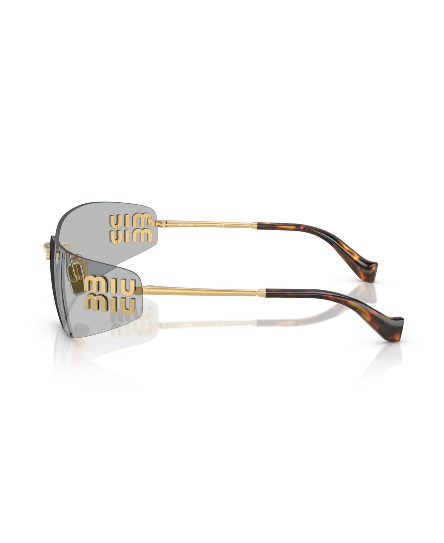 Женские солнцезащитные очки MIU MIU Sunglasses, MU A51S, цвет: Золотой — фото 4