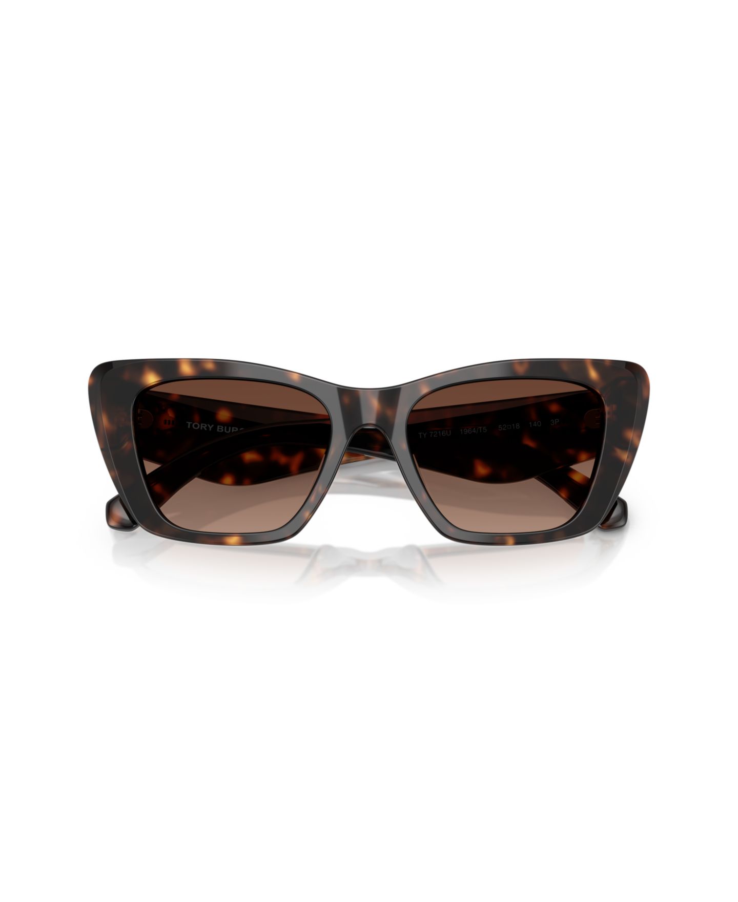 Женские солнцезащитные очки Tory Burch Polarized Sunglasses, TY7216U, цвет: Тёмный черепаховый — фото 2