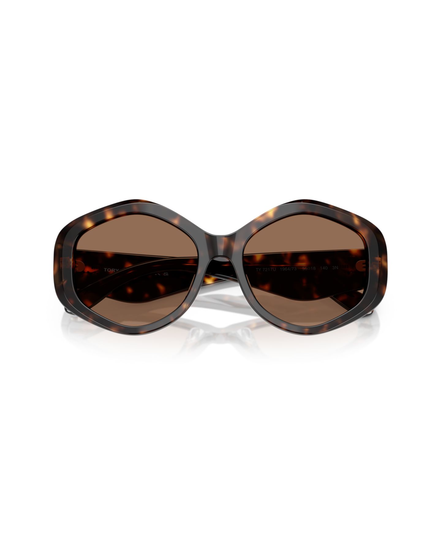 Женские солнцезащитные очки Tory Burch Large Sunglasses, TY7217U, цвет: Тёмный черепаховый — фото 4