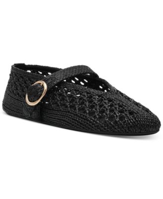 Steve Madden Women's Alara Raffia Mary Jane Flats - Macy's 