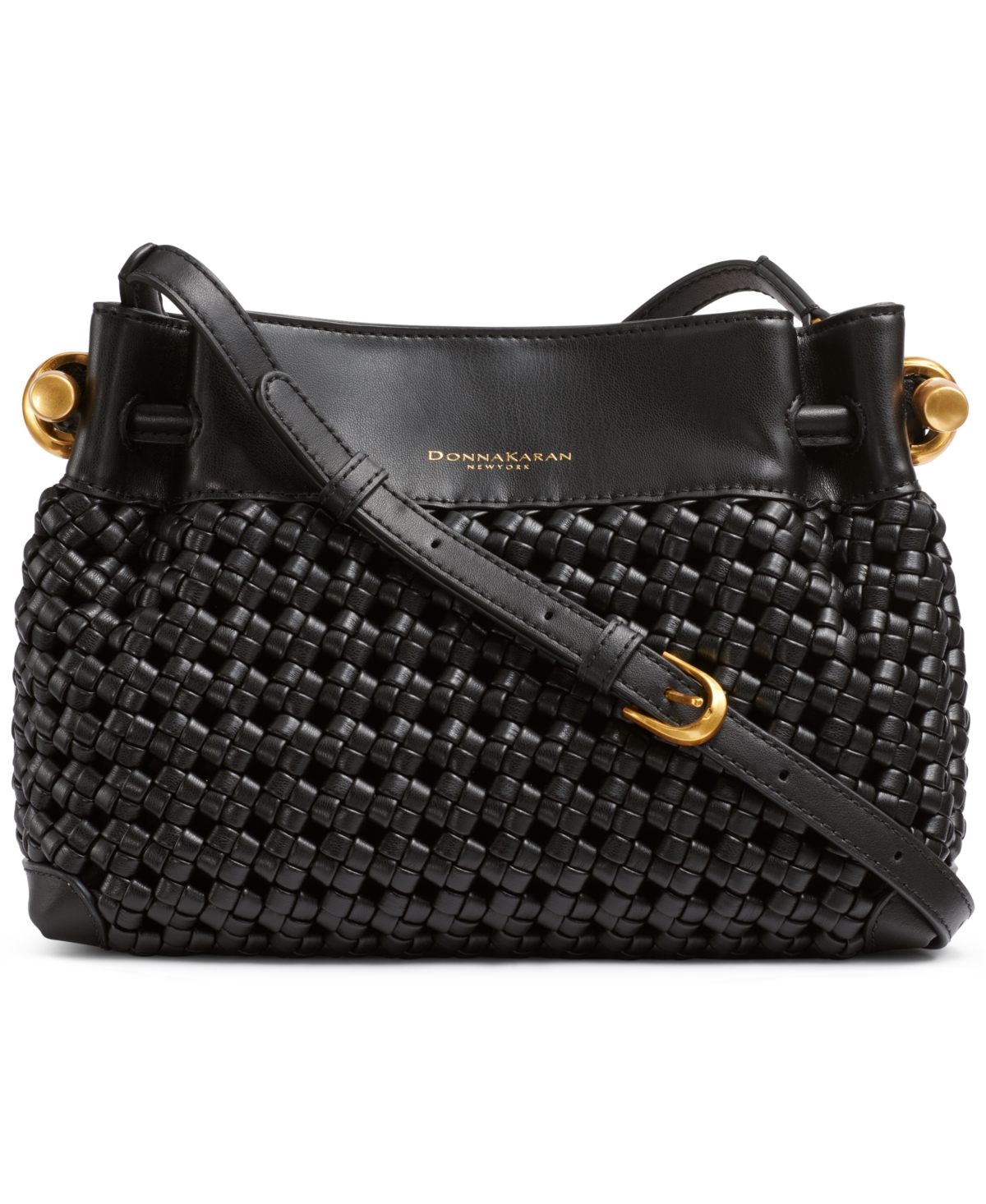 DONNA KARAN CASHMERE WOVEN SMALL CROSSBODY BAG 