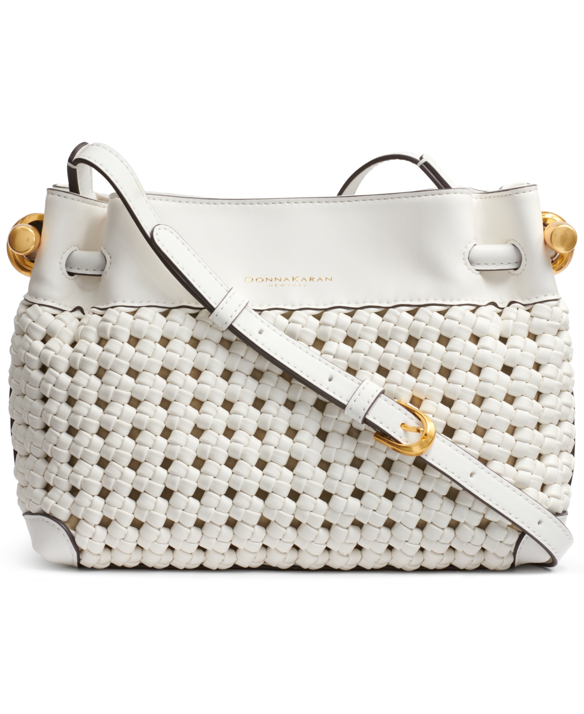 DONNA KARAN CASHMERE WOVEN SMALL CROSSBODY BAG 
