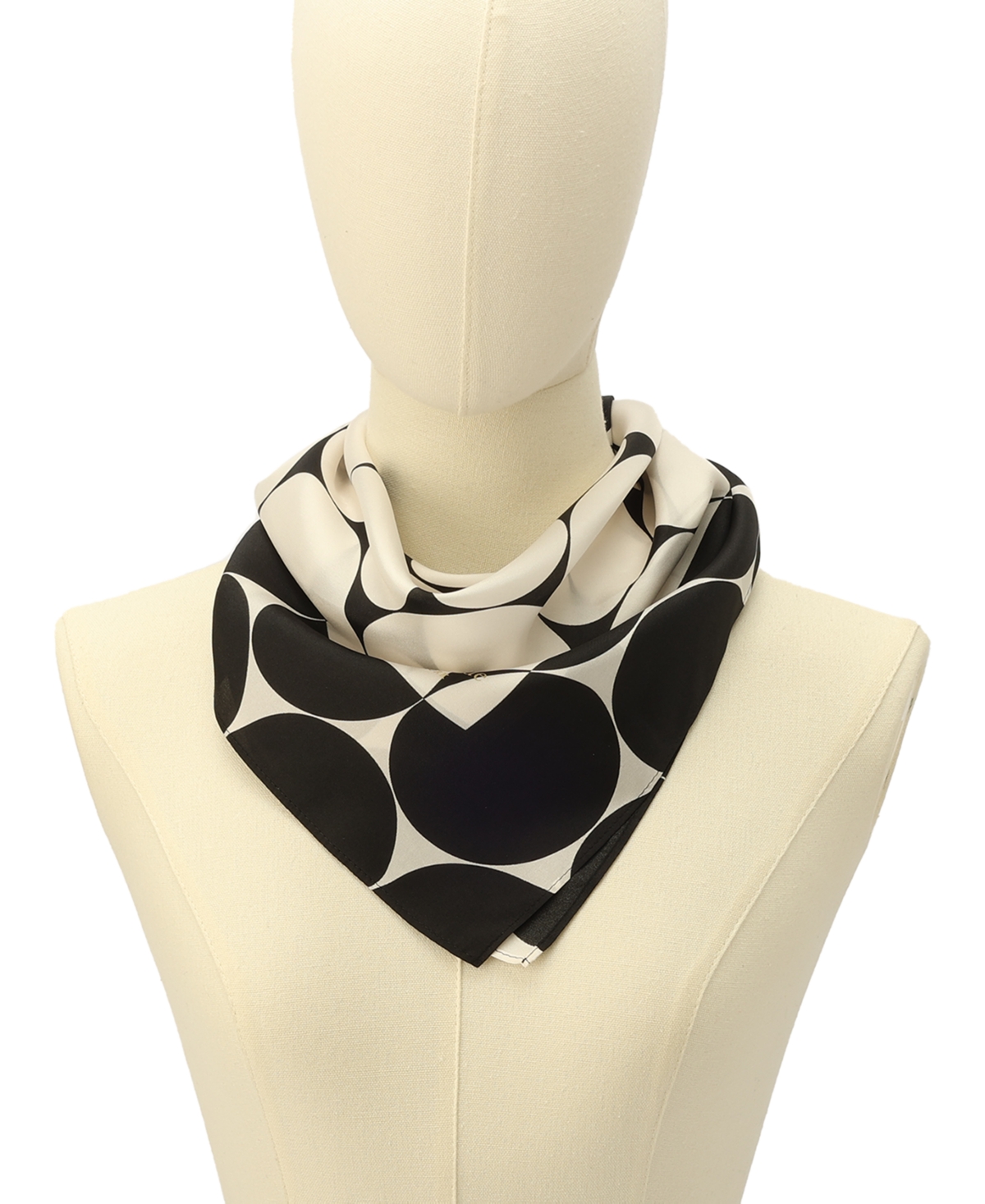 Shop Kate Spade Women's Seasonless Dot Bandana Scarf In Black Cream