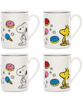 Lenox Chef Snoopy Mugs, Set of 4 - Macy's