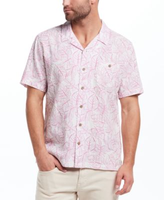 Weatherproof Vintage - Men's Regular-Fit Palm Frond-Print Button-Down Camp Shirt