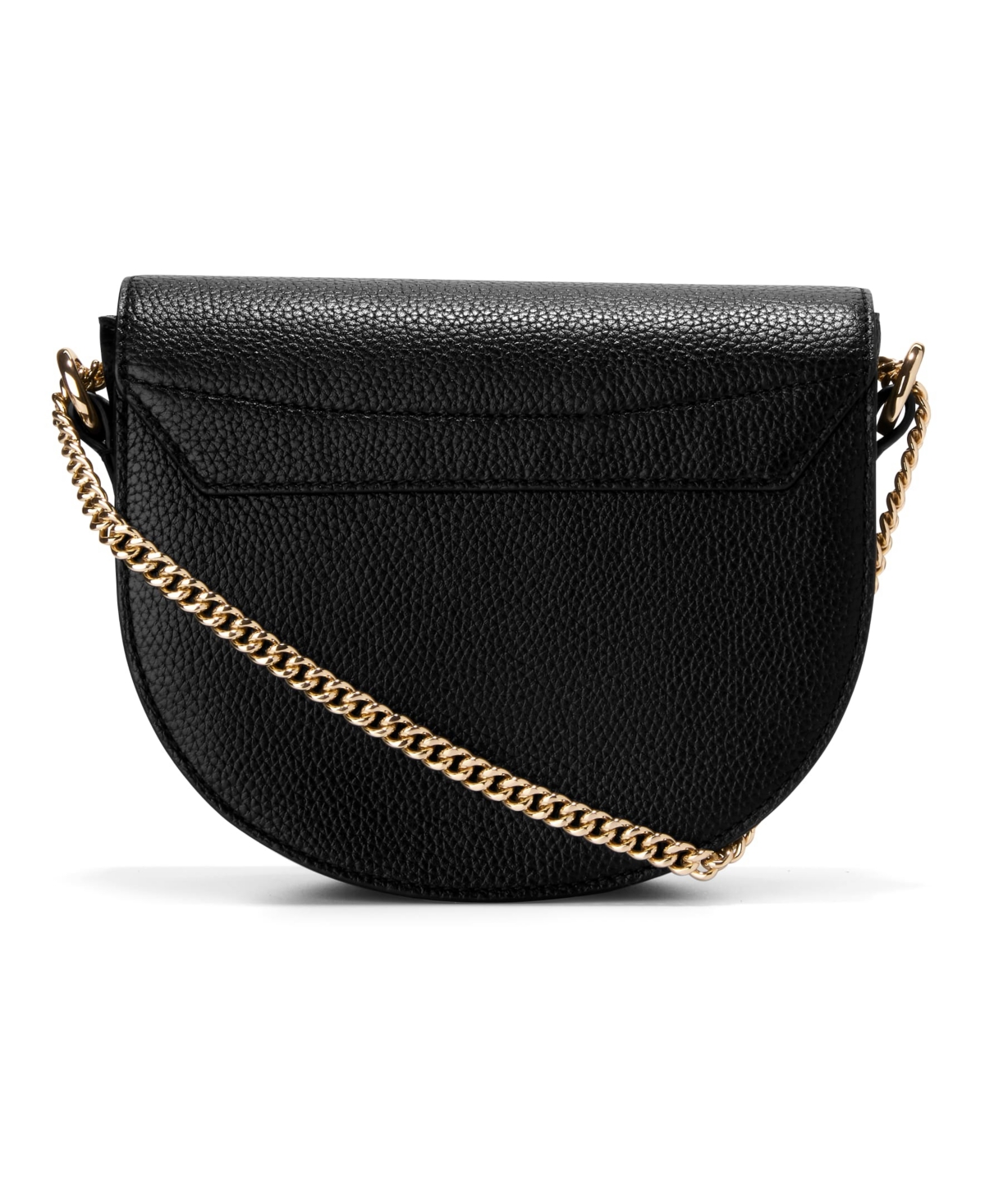 Cole Haan Evie Chain Small Saddle Bag In Black