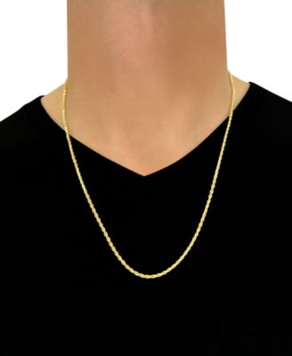 Forza Rope Chain 24" Necklace (2-1/2mm) in 14k Gold