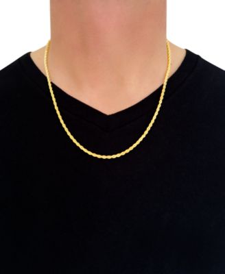 Forza Rope Chain 22" Necklace (3-1/5mm) in 14k Gold