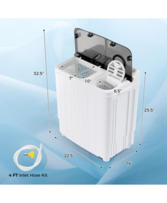 17.6 lbs Portable Washing Machine with Drain Pump