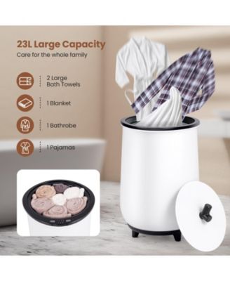 23L Large Luxury Bucket-Style Towel Warmer with Fragrant Disc Holder