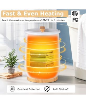 20L Large Heated Towel Warmer with LED Display and Button Control