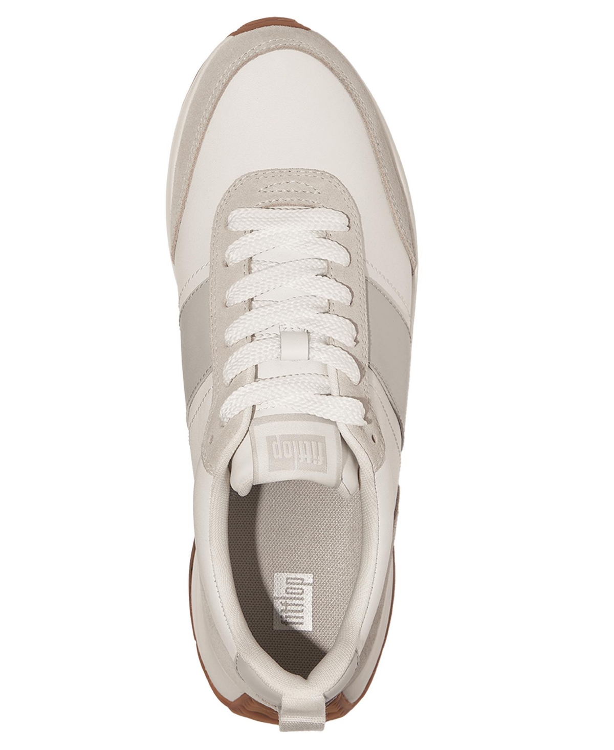 Fitflop Men's F-mode Flow Lace Up Sneakers In Urban White,arctic Gray