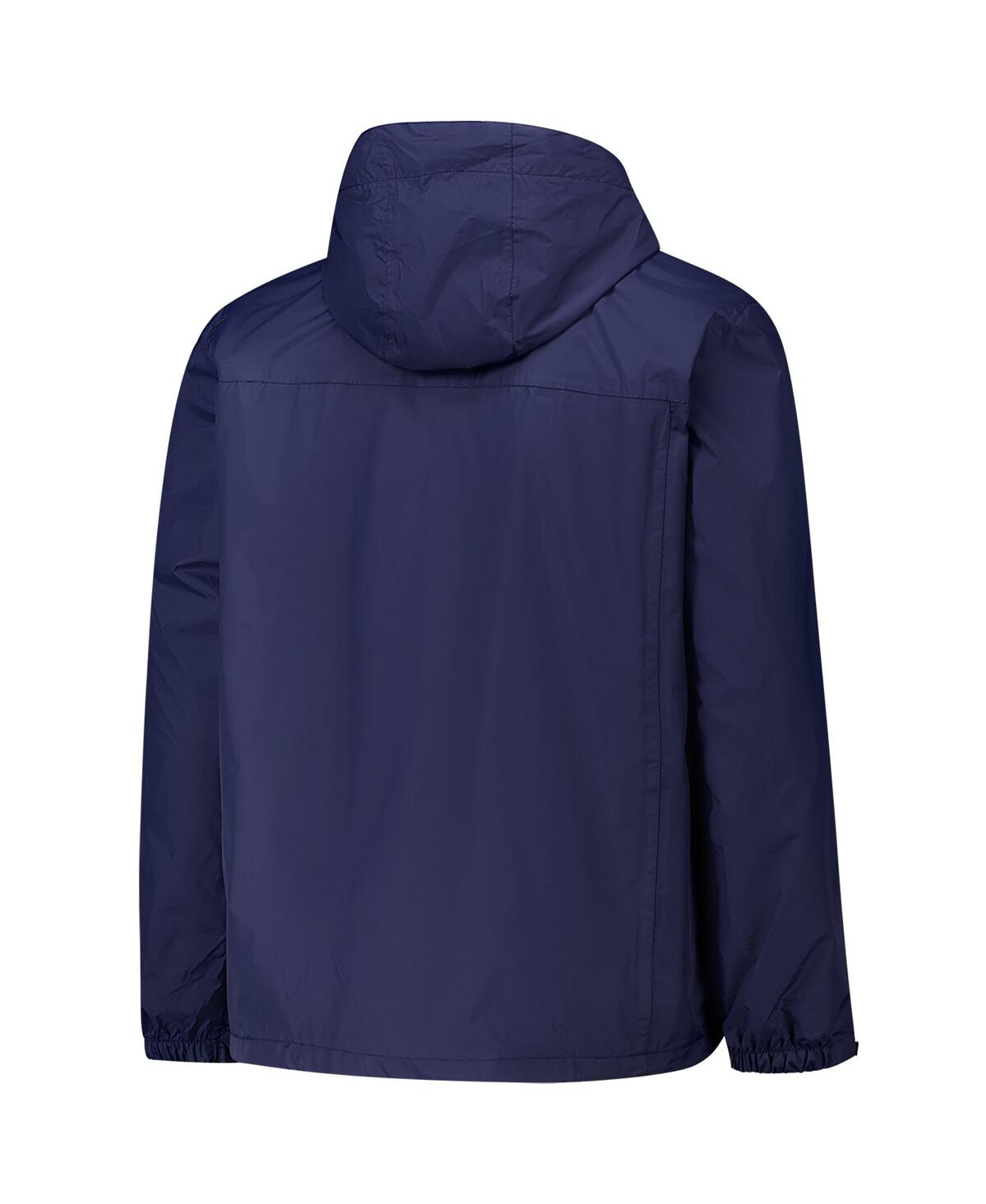 Shop Dunbrooke Men's Navy Denver Broncos Tropic Waterproof Packable Full-zip Hoodie Jacket