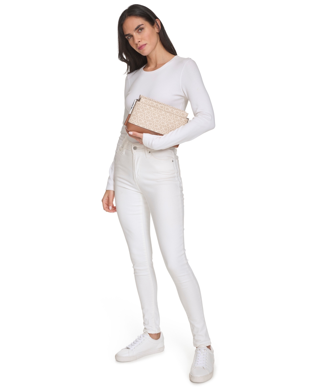 Calvin Klein Bianca Signature Adjustable Crossbody Bag