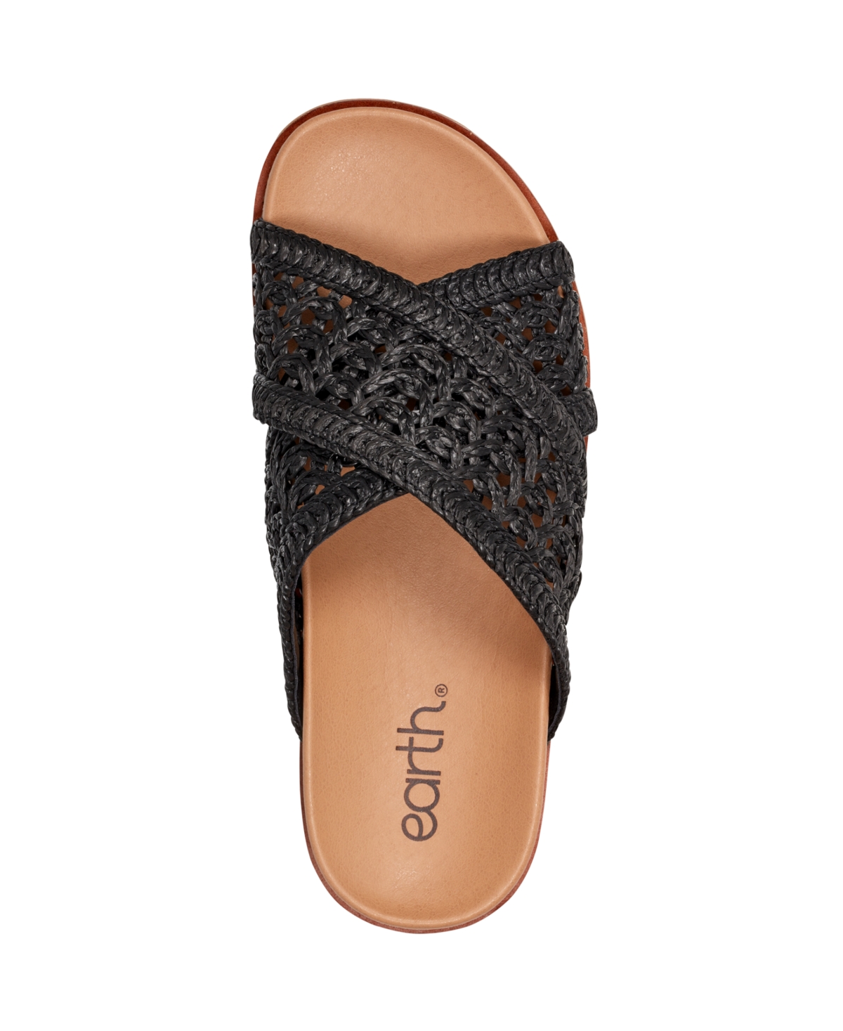 EARTH WOMEN'S FLURRY WOVEN CRISSCROSS FLAT SANDALS 