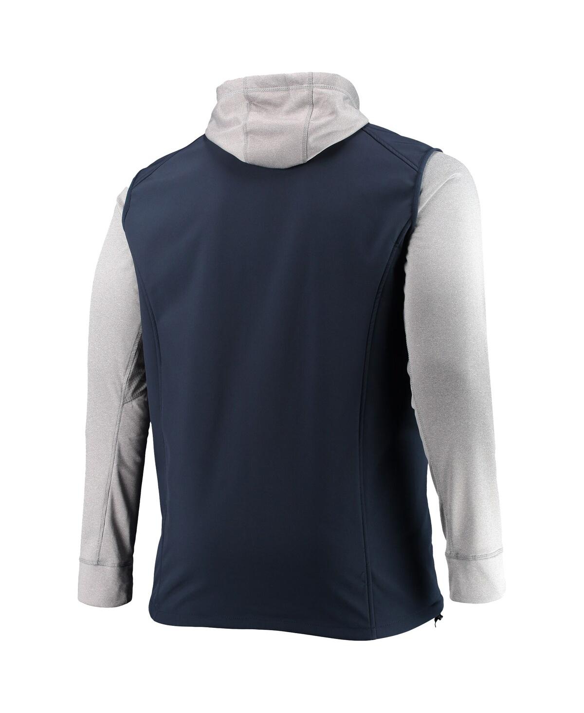 DUNBROOKE MEN'S NAVY/GRAY TENNESSEE TITANS BIG TALL ALPHA FULL-ZIP HOODIE JACKET 