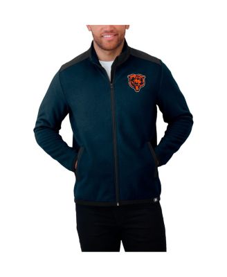 Darius Rucker Collection by Men's Navy Chicago Bears Color Block Polar Fleece Full-Zip Jacket