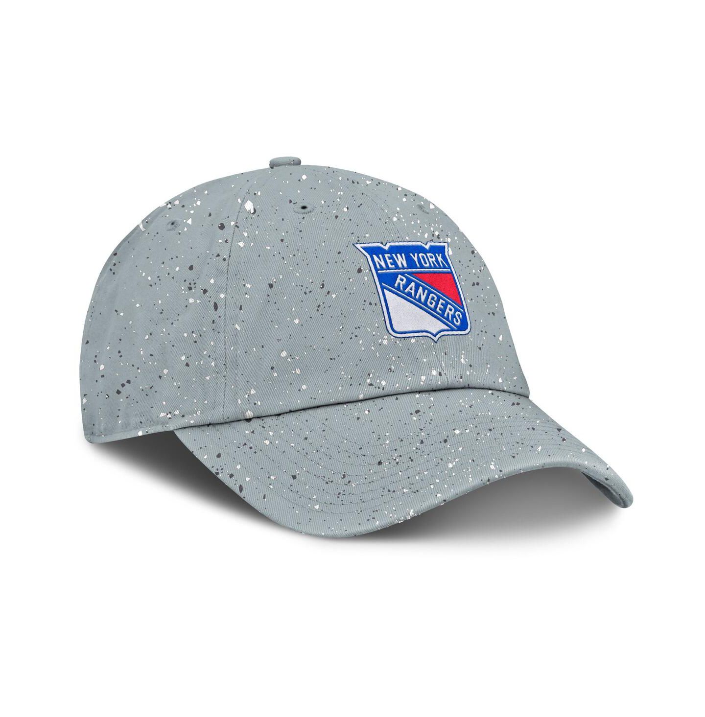Женская кепка Fanatics Gray New York Rangers Heritage Snow Day Speckle Adjustable Hat — фото 3