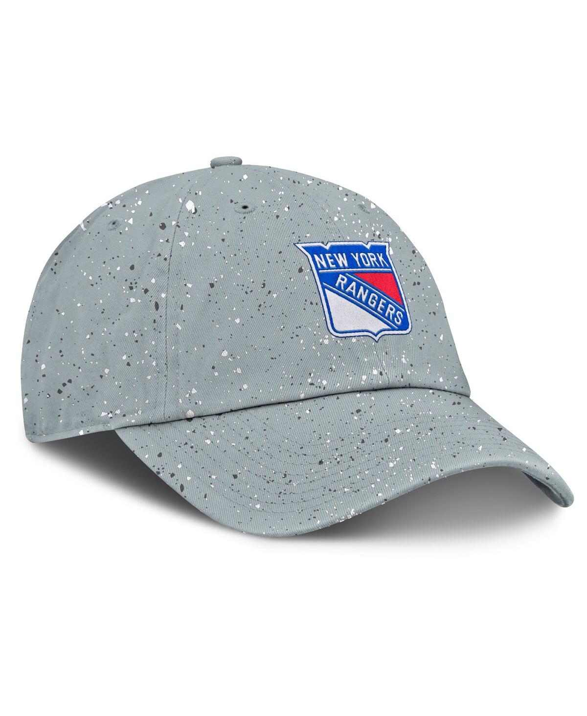 Fanatics Women's Gray New York Rangers Heritage Snow Day Speckle Adjustable Hat In Gray