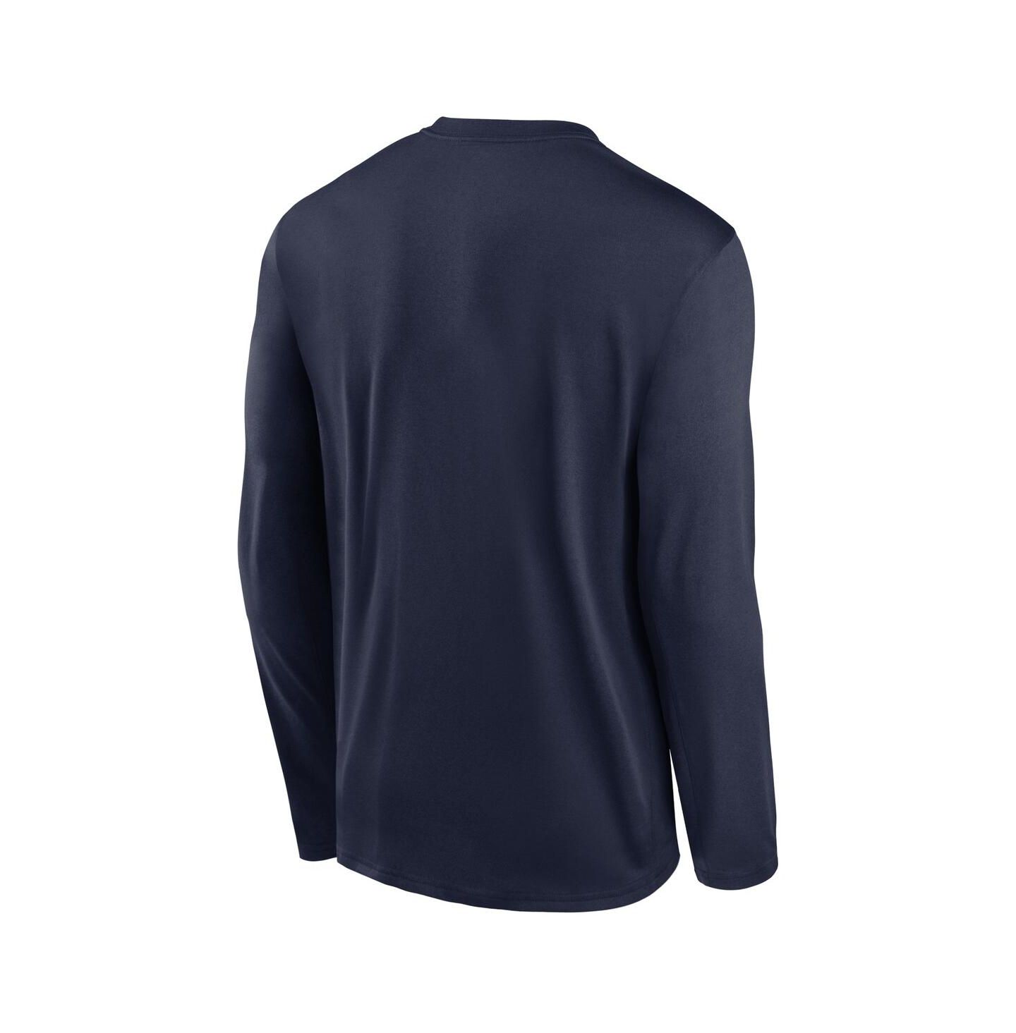 Мужская футболка Nike Navy West Virginia Mountaineers Primetime Center Lockup Two-Hit Legend Long Sleeve — фото 2