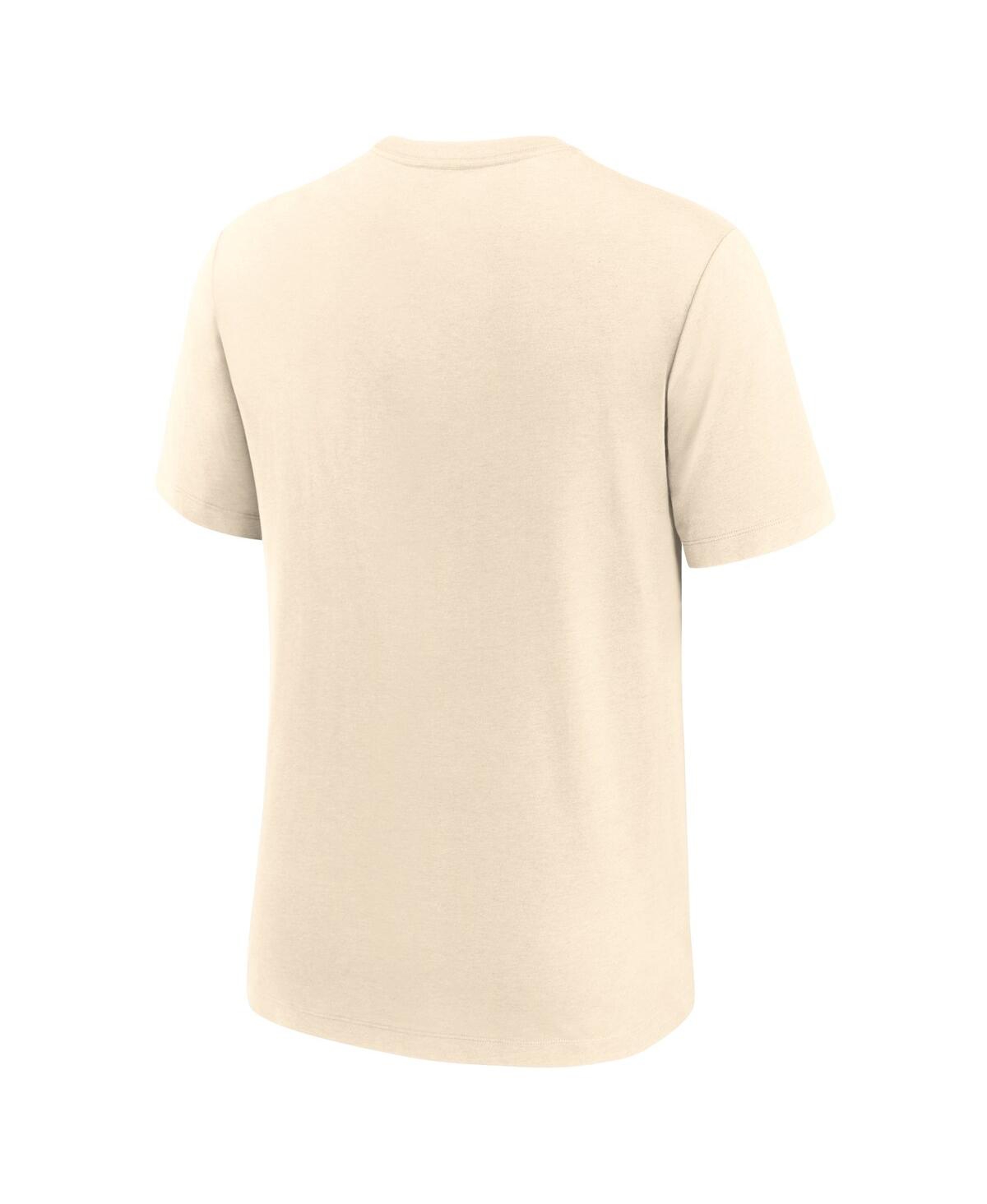 Nike Men's Cream Kentucky Wildcats Natural Arch Logo Tri-blend T-shirt In Cream