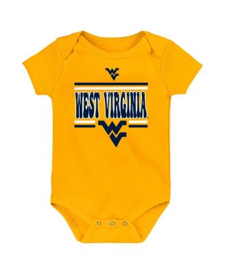 Newborn Navy West Virginia Mountaineers Sunday Comics 3-Pack Bodysuit Set