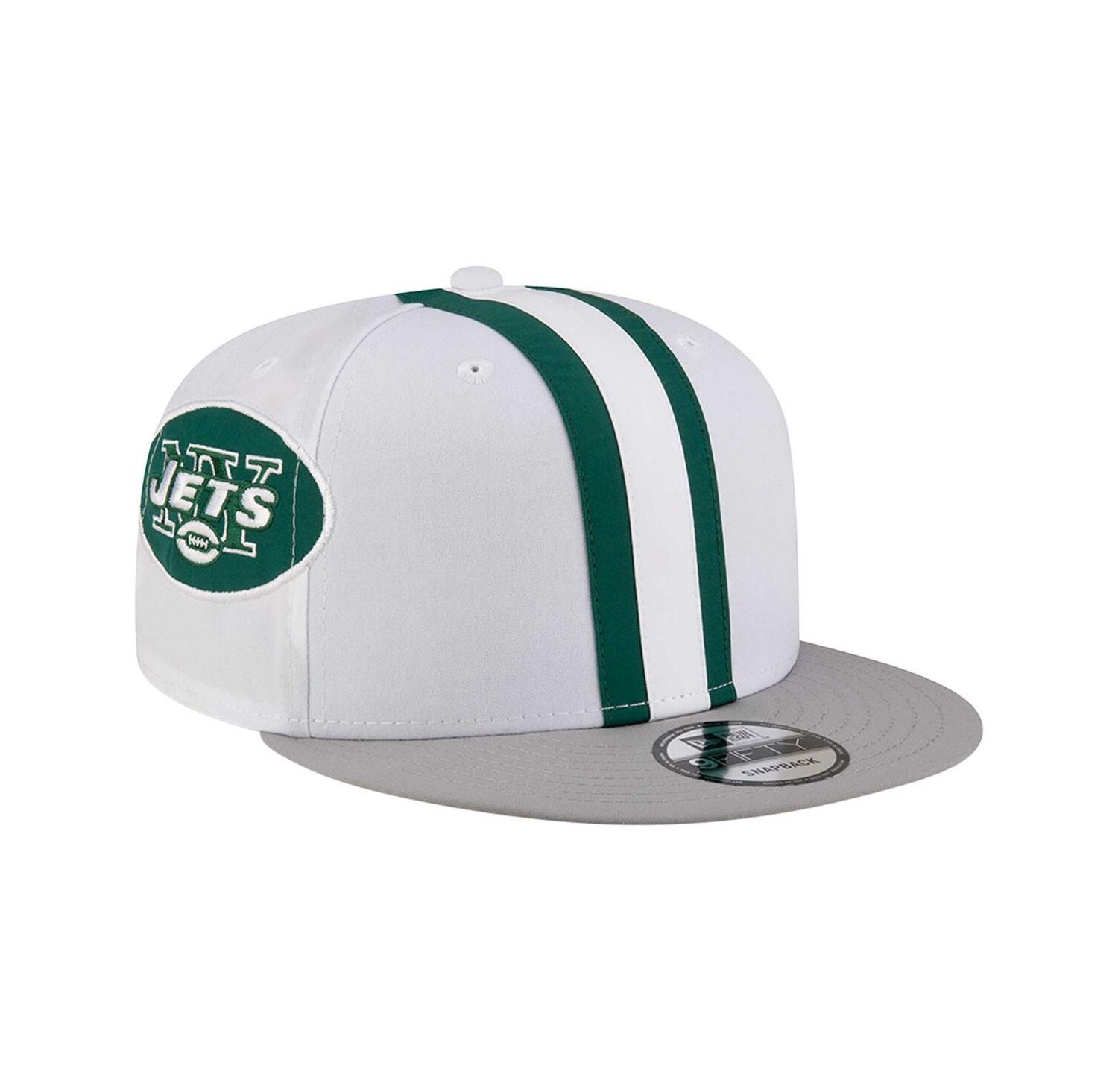 Men's White New York Jets Throwback Helmet 9FIFTY Snapback Hat