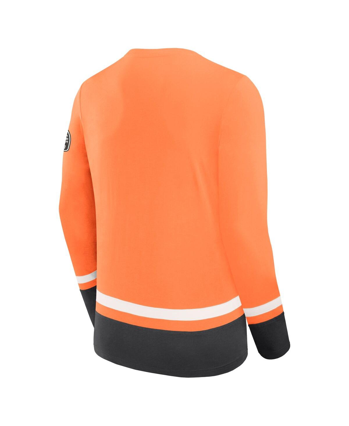 Fanatics Men's Orange Philadelphia Flyers Vintage High Point Long Sleeve T-shirt In Orange