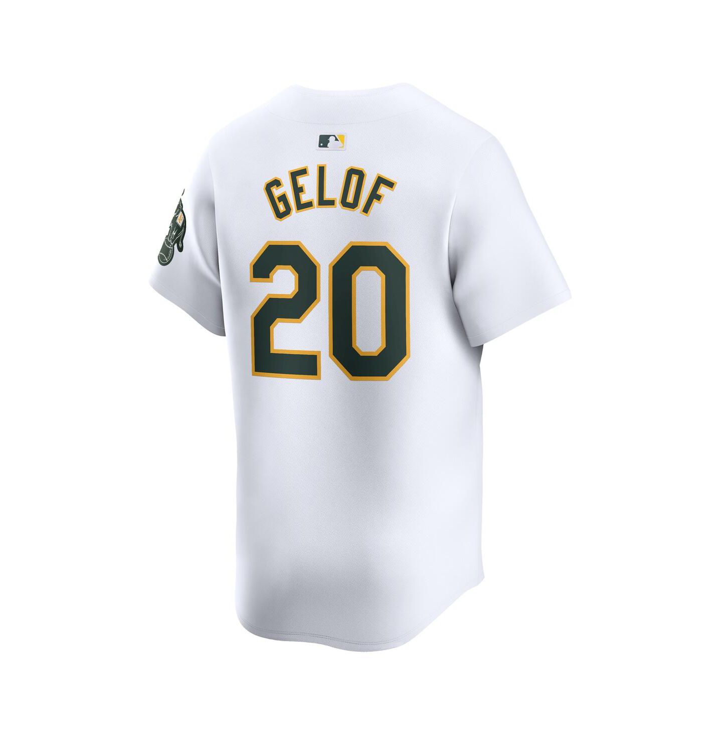 Мужской топ Nike Zack Gelof White Athletics Home Limited Player Jersey — фото 2