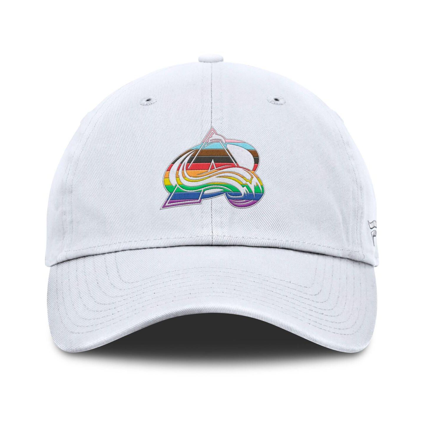 Мужская кепка Fanatics White Colorado Avalanche Pride Adjustable Hat — фото 4