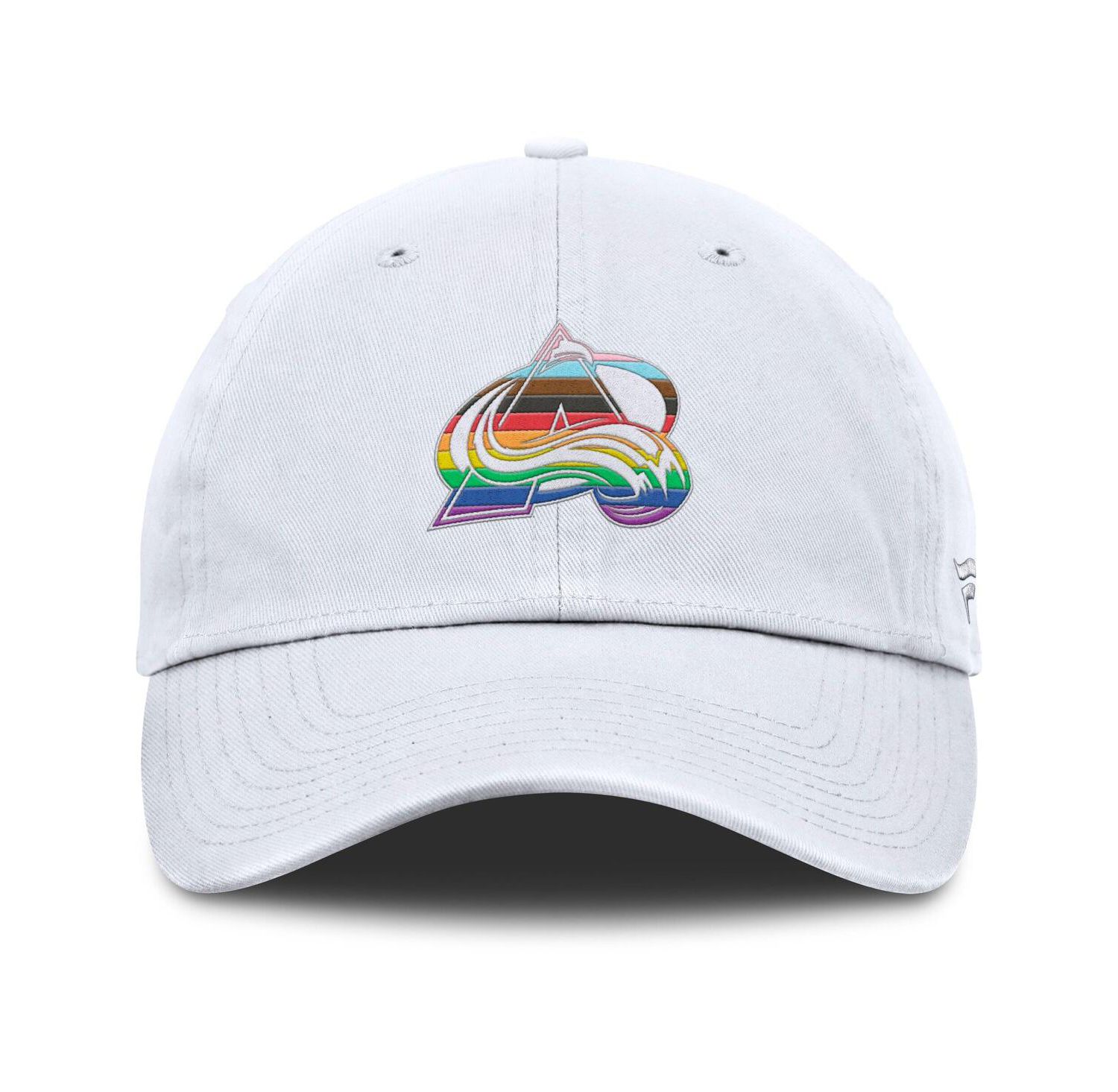 Men's White Colorado Avalanche PRIDE Adjustable Hat