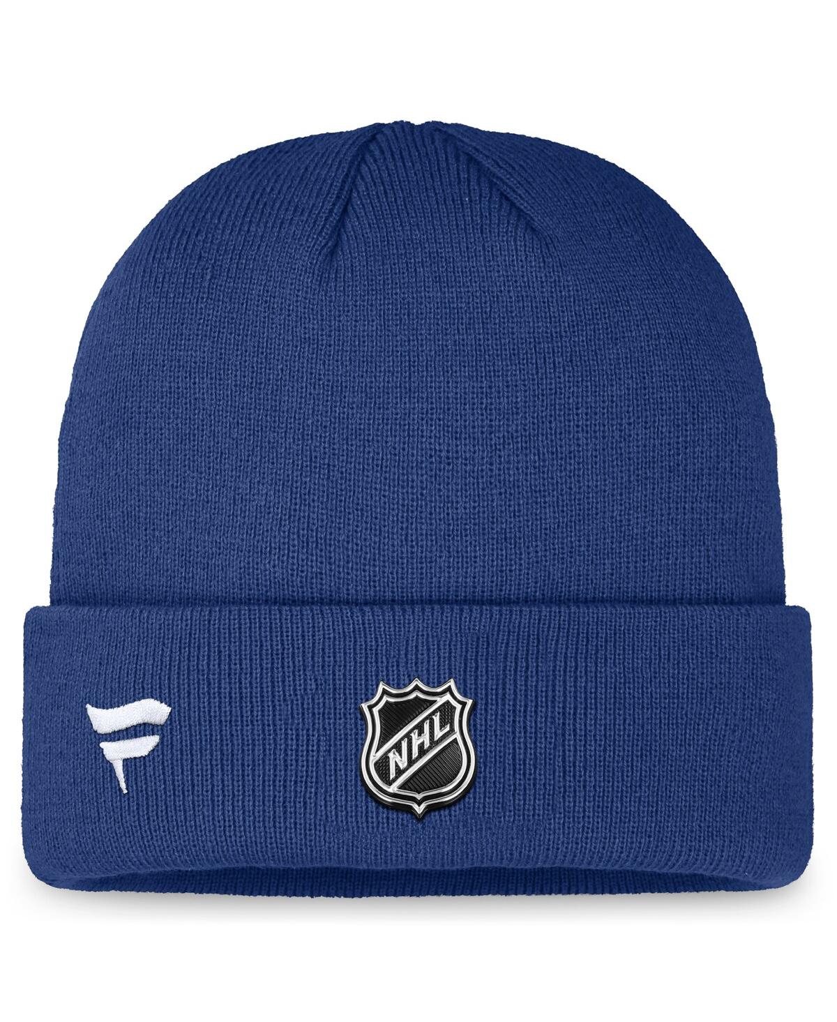 Fanatics Men's Blue Toronto Maple Leafs Authentic Pro Training Camp Cuffed Knit Hat In Blue