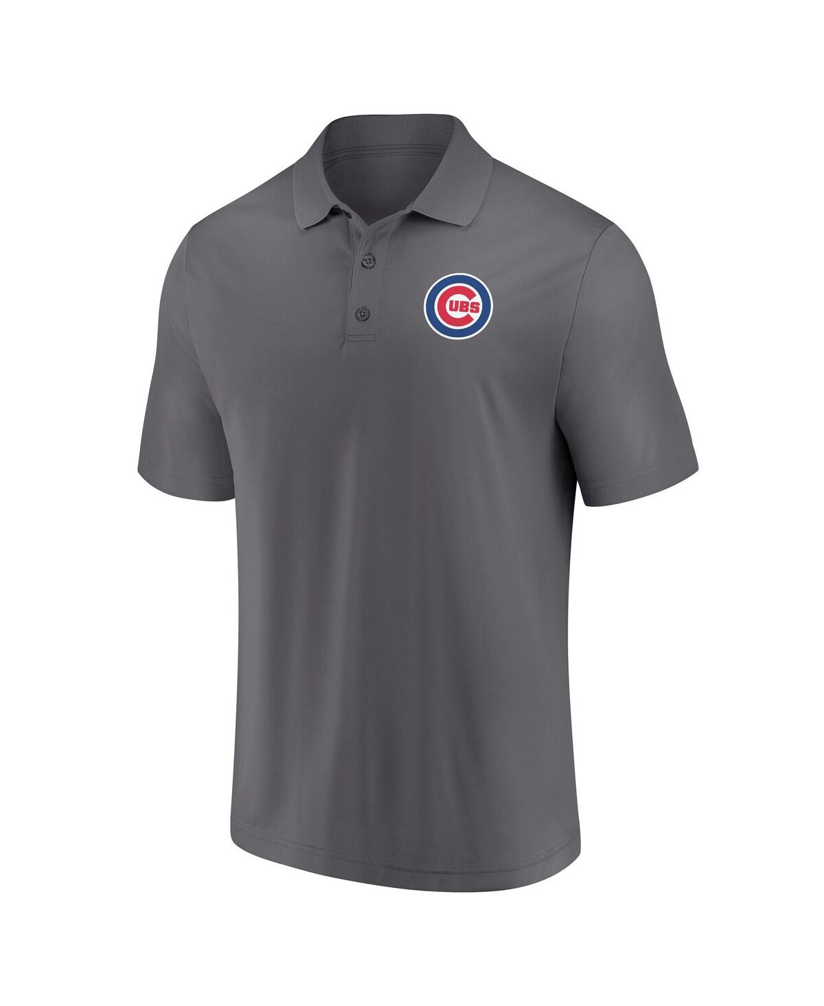 Fanatics Men's Gray Chicago Cubs Component Polo In Gray