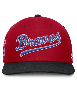 Men's Red/Navy Atlanta Braves Cooperstown Collection Pro Performance Snapback Hat