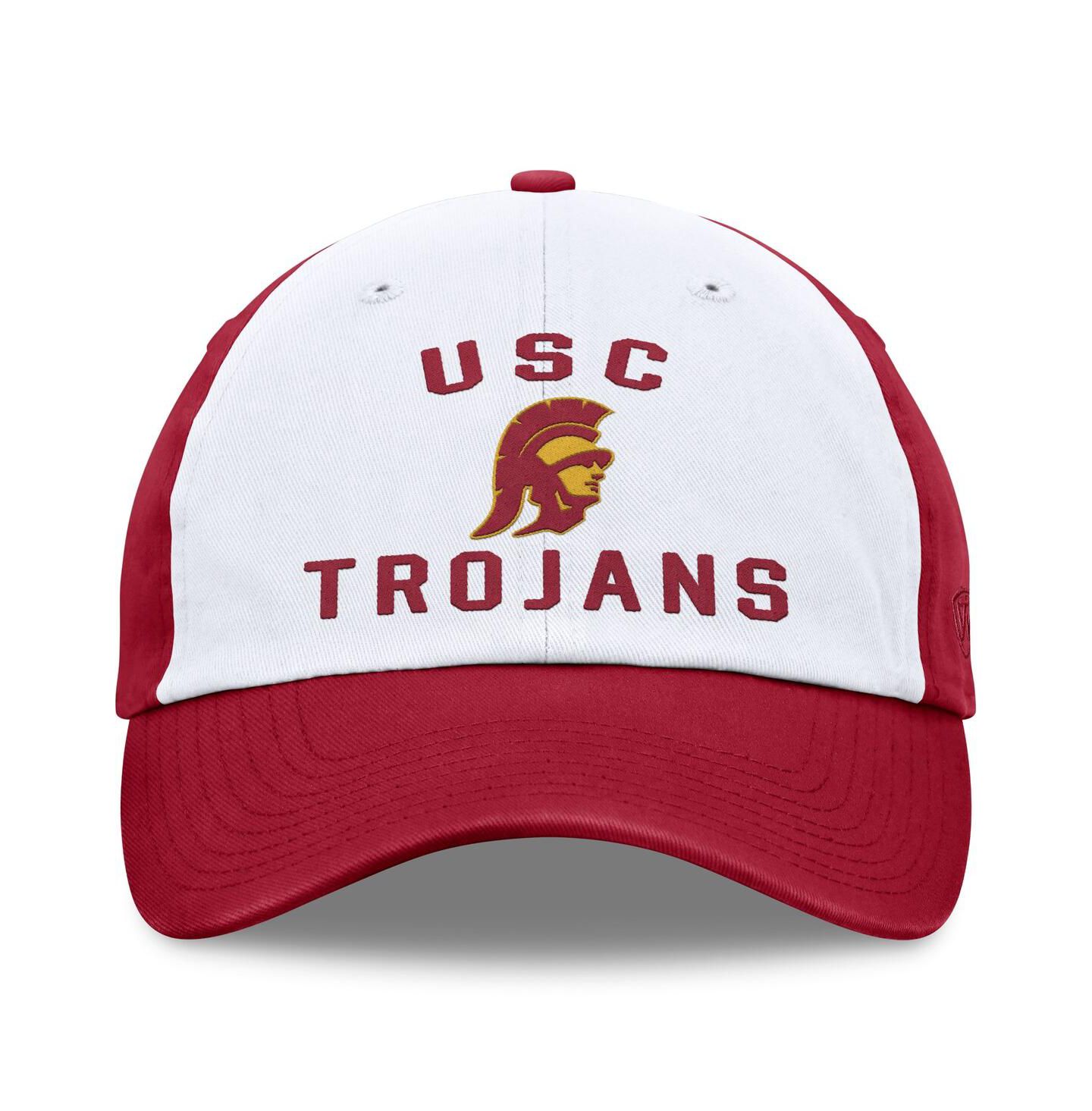 Мужская кепка Top of the World White/Cardinal USC Trojans Heritage Weston Adjustable Hat — фото 4