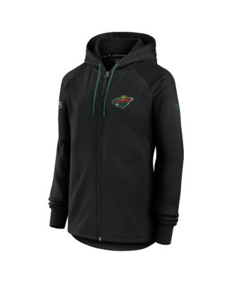 Women's Black Minnesota Wild Authentic Pro Rink Fleece Full-Zip Jacket