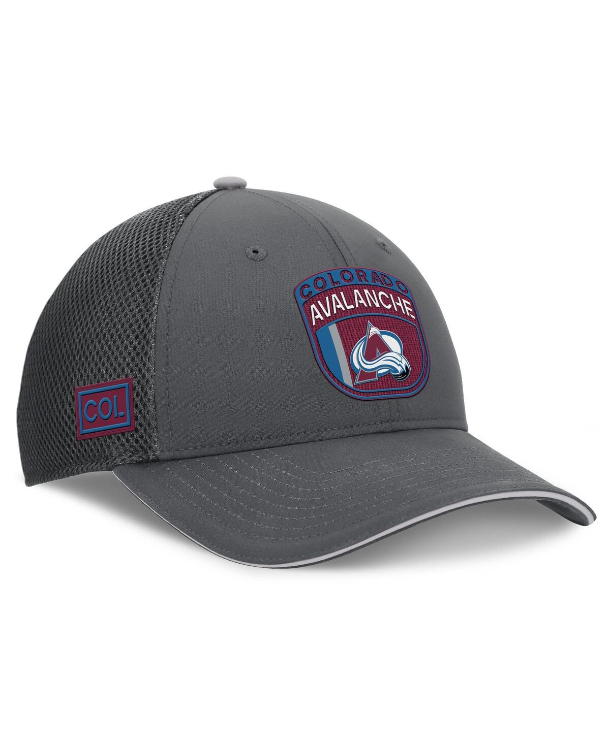 Fanatics Men's Gray Colorado Avalanche Authentic Pro Home Ice Trucker Adjustable Hat In Gray