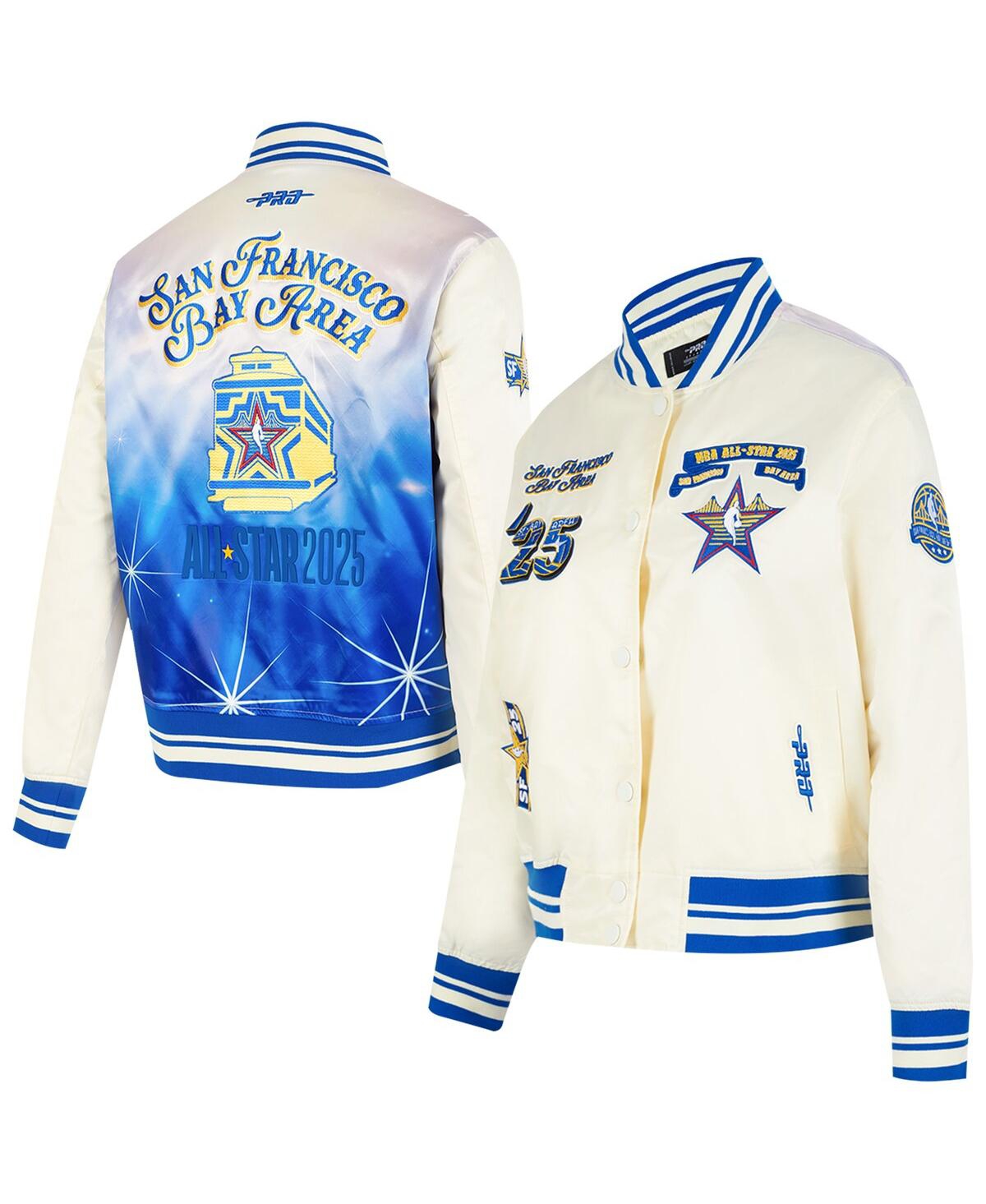 Women's Cream 2025 Nba All-Star Game Satin Jacket - Cream