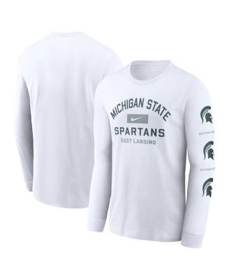 Nike - Men's White Michigan State Spartans Primetime Classic Location Long Sleeve T-Shirt