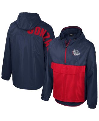 Colosseum - Men's Navy Gonzaga Bulldogs Reloaded Anorak Half-Zip Jacket