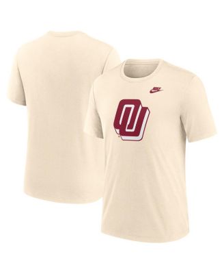 Nike - Men's Cream Oklahoma Sooners Vault Logo Tri-Blend T-Shirt